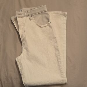 Abercrombie & Fitch High Rise Jeans in Cream